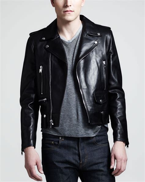 saint laurent biker jacket replica|st laurent leather biker jacket.